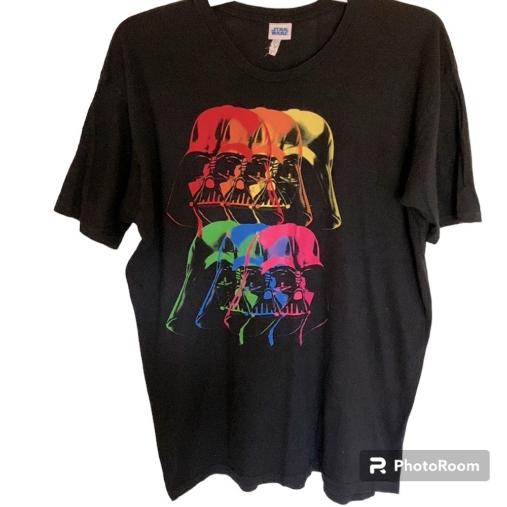 Star Wars LucasFilm , size XL, Rainbow Darth Vader Helmet T-shirt, XL